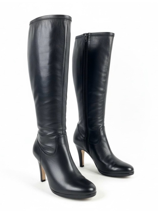 Cole Haan Shoes - Cole Haan Nike Air Knee High Leather Heeled Boots Black 7.5B